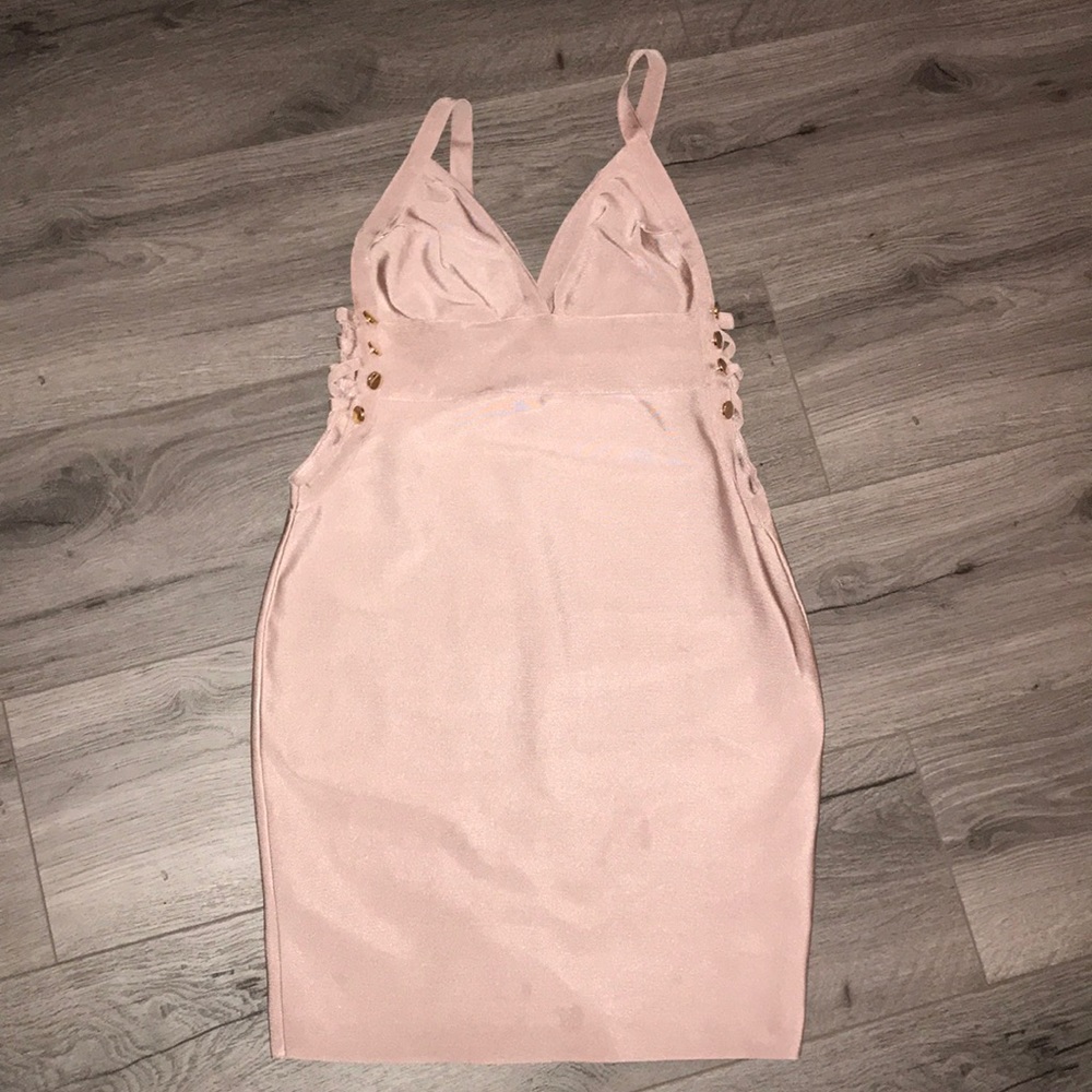 Light lavender bandage dress w/side cut outs